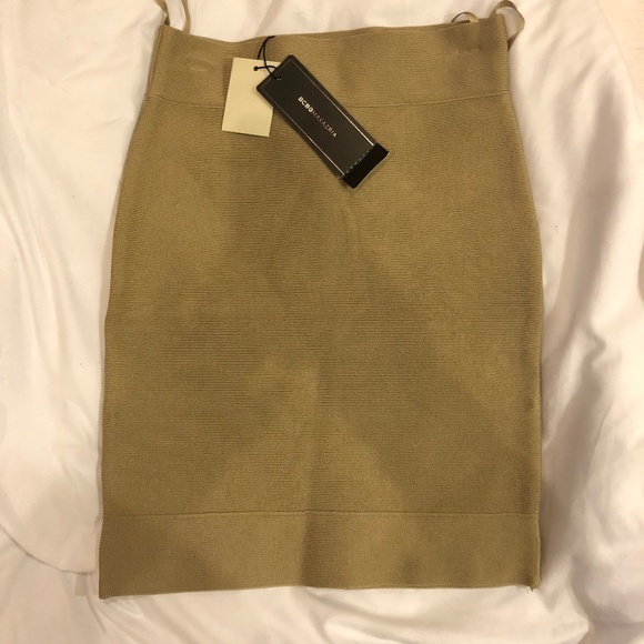 NWTS! BCBGMaxazria Khaki Power Skirt (XS) - Picture 2 of 9